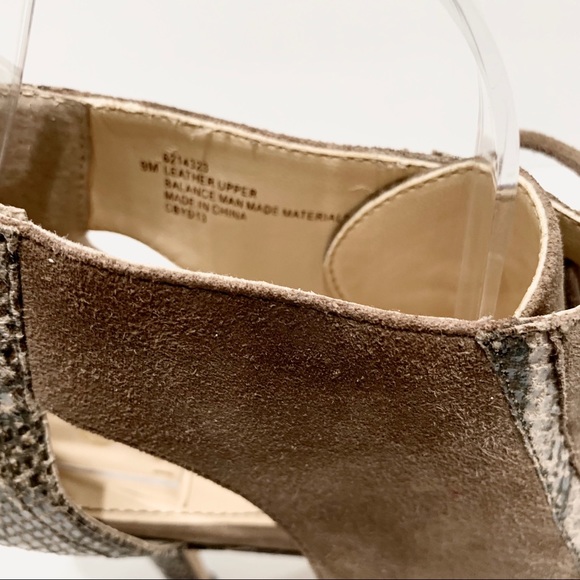 ISOLA SUEDE ZIP. BACK LACE UP OPEN TOE ANKLE HEEL SHOES - Picture 9 of 14